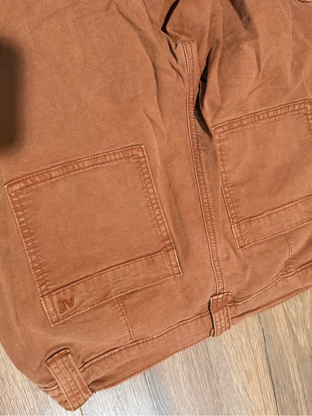 American Eagle Brown Cargo Stretch Straight Leg Pants Women’s 8 Short Mid Rise - Picture 7 of 9